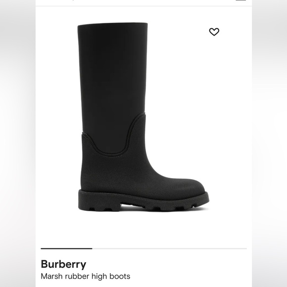 Burberry Black Marsh Rubber High Boots - Picture 1 of 4
